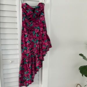 Lovers + Friends Strapless Floral Dress - Pink and Green